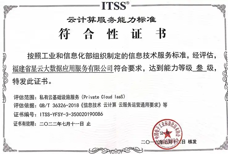 ITSS云服务能力等级认证咨询