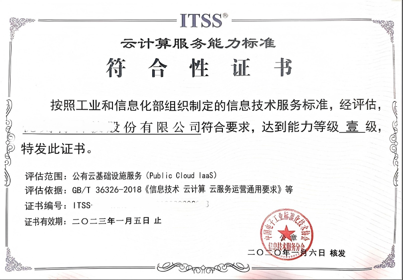 ITSS云服务能力等级认证咨询
